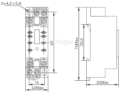 PYF08A-E带保护结构继电器插座