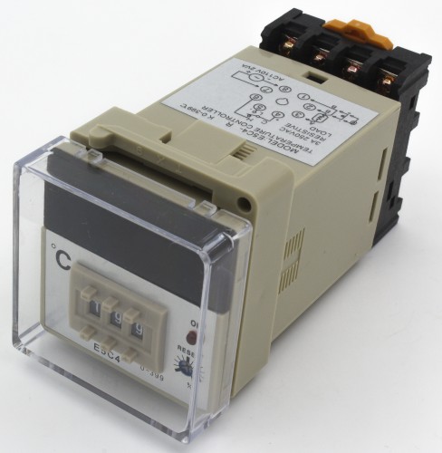 E5C4-R20K-S110VAC数显拨码式温控仪带电磁继电器输出，K (0-399℃)输入(量程)，有插座，110VAC工作电压