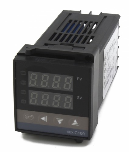 REX-C100 48*48mm AC 220V 继电器输出1个报警输出K型热电偶单输入数显智能温控仪