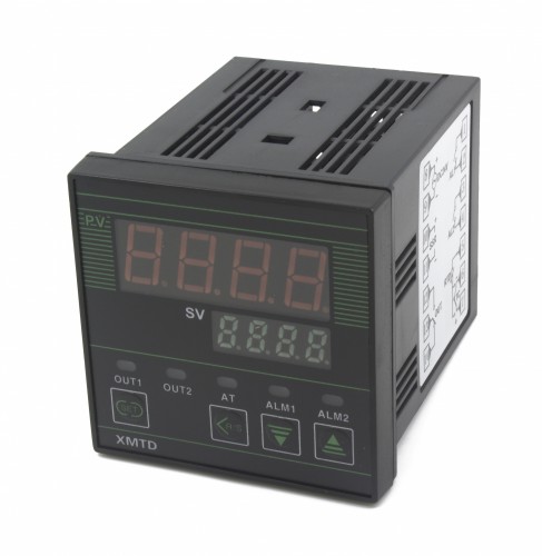 XMTD-7411-24V数显温控仪带电磁继电器+固态继电器输出，1个报警，多输入输入，24VDC工作电压