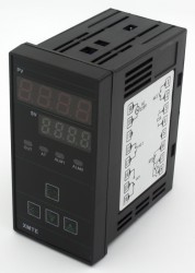 XMTE-7411数显温控仪带电磁继电器+固态继电器输出，1个报警，多输入输入，220VAC工作电压