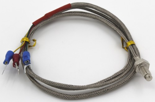 FTARB01-PT100-BM6M1 PT100螺钉式热电阻温度传感器带B级: ±(0.3℃+0.5%|t|)精度，M6螺纹，1米导线长度