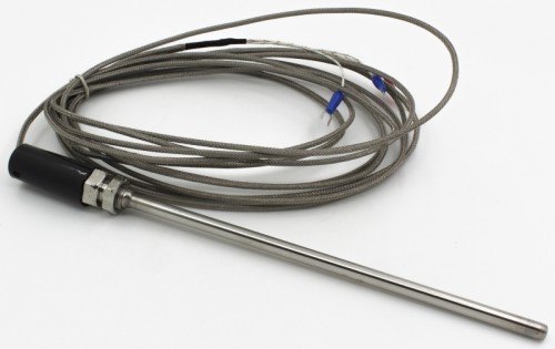 FTARP01-PT100-S200M5 PT100探头式热电阻温度传感器带不锈钢探头材质，200mm探头长度，金属屏蔽导线材质，5m导线长度