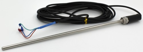 FTARP01-PT100-S300P5 PT100探头式热电阻温度传感器带不锈钢探头材质，300mm探头长度，塑料护套导线材质，5m导线长度