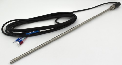 FTARP01-PT100-S400P4 PT100探头式热电阻温度传感器带不锈钢探头材质，400mm探头长度，塑料护套导线材质，4m导线长度