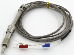 FTARS01-K-M12P1.5L32M2 K型压簧式热电偶温度传感器带32mm卡套长度，金属屏蔽导线材质，2m导线长度