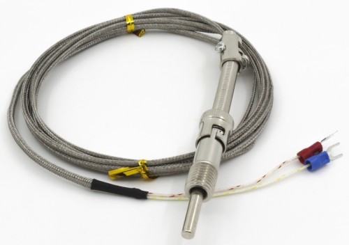 FTARS01-K-M12P1.5L32M3 K型压簧式热电偶温度传感器带32mm卡套长度，金属屏蔽导线材质，3m导线长度