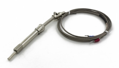 FTARS01-K-M12P1.5L70M2 K型压簧式热电偶温度传感器带70mm卡套长度，金属屏蔽导线材质，2m导线长度