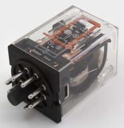 MK2P-INJ-220VAC电磁式中间继电器带220VAC线圈电压