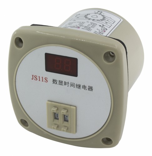 JS11S-2-220VAC-99M 2位调节数显时间继电器带220VAC工作电压，99min延时时间