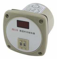 JS11S-2-220VAC-99M 2位调节数显时间继电器带220VAC工作电压，99min延时时间