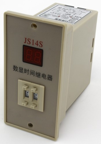 JS14S-2-DA-9.9S 2位调节数显时间继电器带100-240VAC/DC工作电压,9.9s延时时间