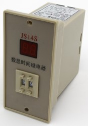 JS14S-2-DA-9.9S 2位调节数显时间继电器带100-240VAC/DC工作电压，9.9s延时时间