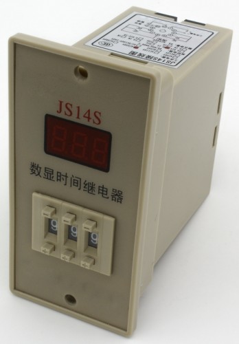 JS14S-3-DA-99.9S 3位调节数显时间继电器带100-240VAC/DC工作电压,99.9s延时时间