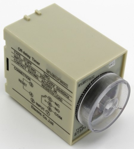 ST3PF-220VAC-30S断电延时1组转换超级时间继电器带220VAC工作电压，30s延时时间